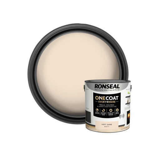 Ronseal One Coat Everywhere Interior Soft Sand Matt 2.5 litre