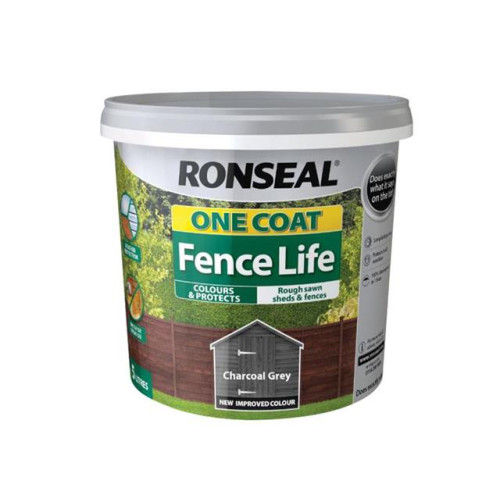 Ronseal One Coat Fence Life Charcoal Grey 5 litre