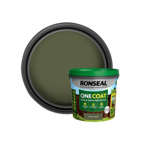 Ronseal One Coat Shed & Fence Protection Forest Green 5 litre
