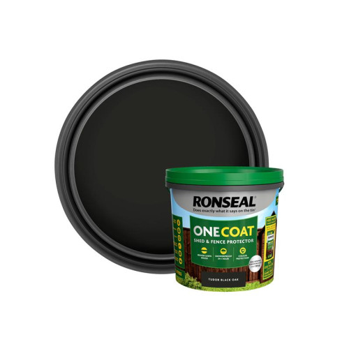 Ronseal One Coat Fence Life Tudor Black Oak 5 Litre