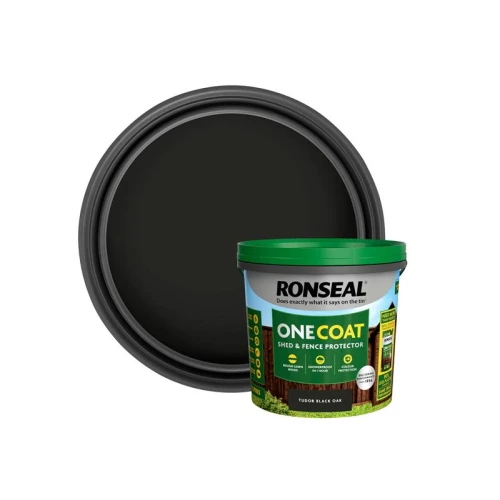 Ronseal One Coat Fence Life Tudor Black Oak 5 Litre