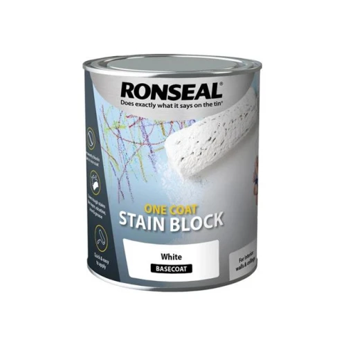 Ronseal One Coat Stain Block White 2.5 Litre
