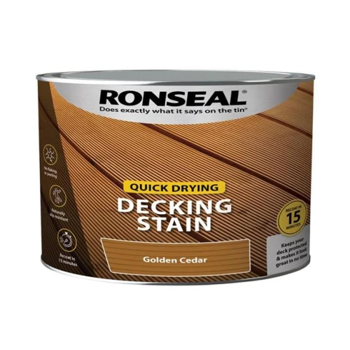 Ronseal Quick Drying Decking Stain Golden Cedar 2.5 litre