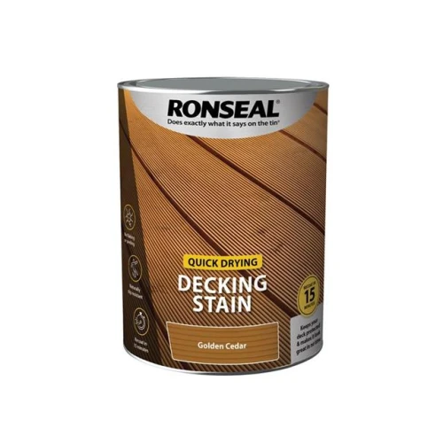 Ronseal Quick Drying Decking Stain Golden Cedar 5 litre
