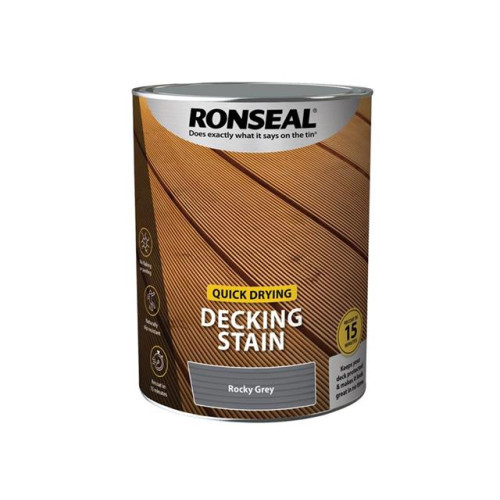Ronseal Quick Drying Decking Stain Rocky Grey 5 litre