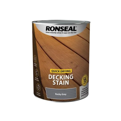 Ronseal Quick Drying Decking Stain Rocky Grey 5 litre