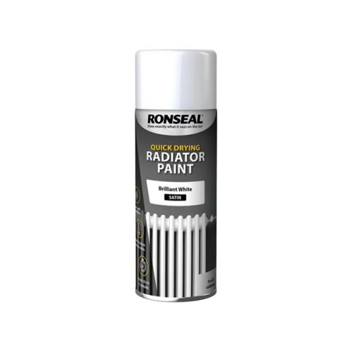 Ronseal One Coat Radiator Spray Satin White 400ml