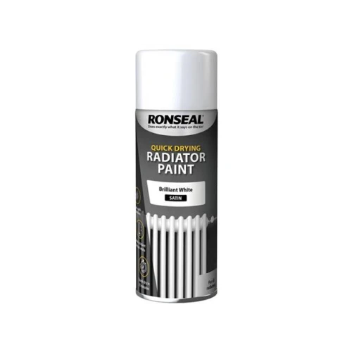 Ronseal One Coat Radiator Spray Satin White 400ml