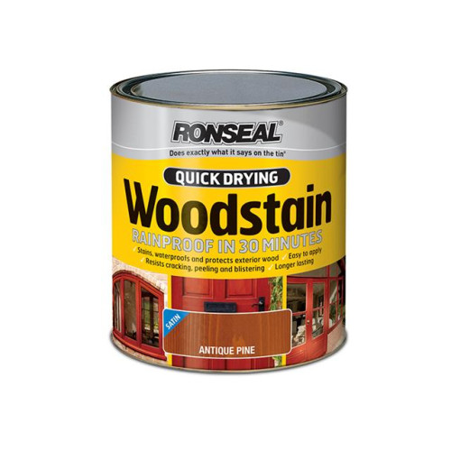 Ronseal Woodstain Quick Dry Satin Smoked Walnut 750ml