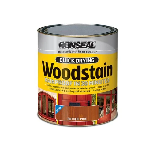 Ronseal Woodstain Quick Dry Satin Smoked Walnut 750ml