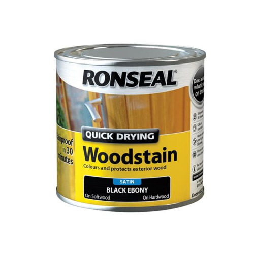 Ronseal Woodstain Quick Dry Satin Ebony 250ml