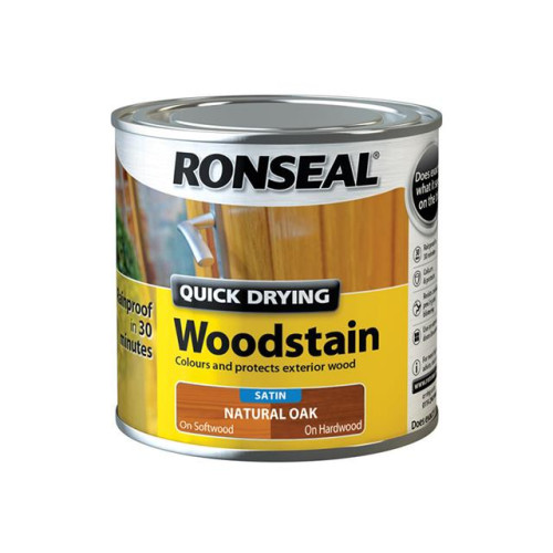Ronseal Woodstain Quick Dry Satin Natural Oak 250ml