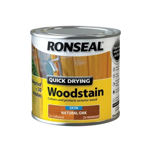 Ronseal Woodstain Quick Dry Satin Natural Oak 250ml