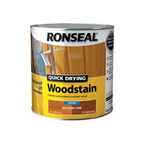 Ronseal Woodstain Quick Dry Satin Natural Oak 2.5 Litre