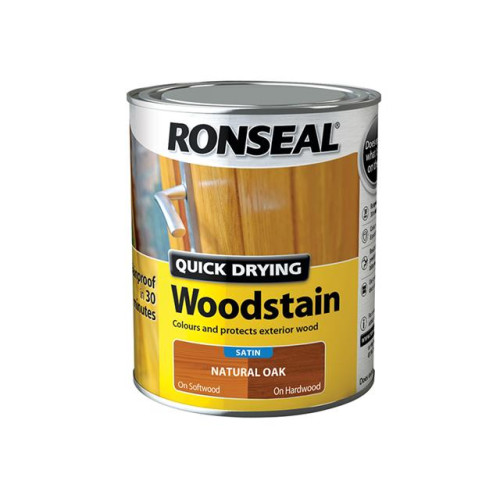 Ronseal Woodstain Quick Dry Satin Natural Oak 750ml