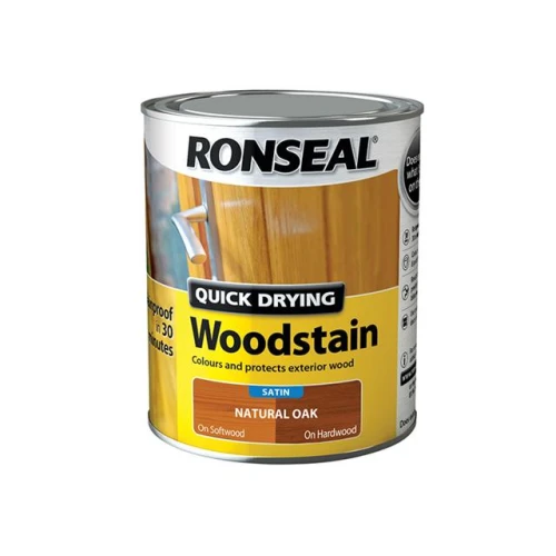Ronseal Woodstain Quick Dry Satin Natural Oak 750ml