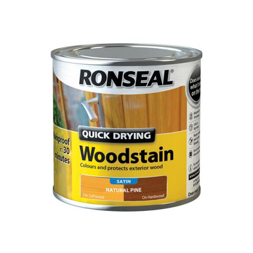 Ronseal Woodstain Quick Dry Satin Natural Pine 250ml