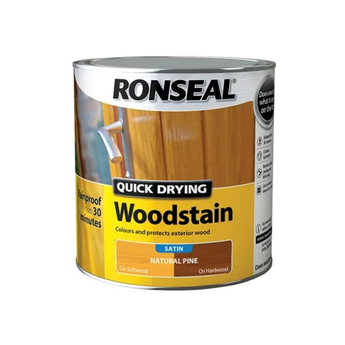 Ronseal Woodstain Quick Dry Satin Natural Pine 2.5 Litre