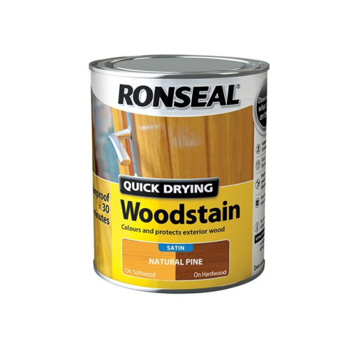 Ronseal Woodstain Quick Dry Satin Natural Pine 750ml