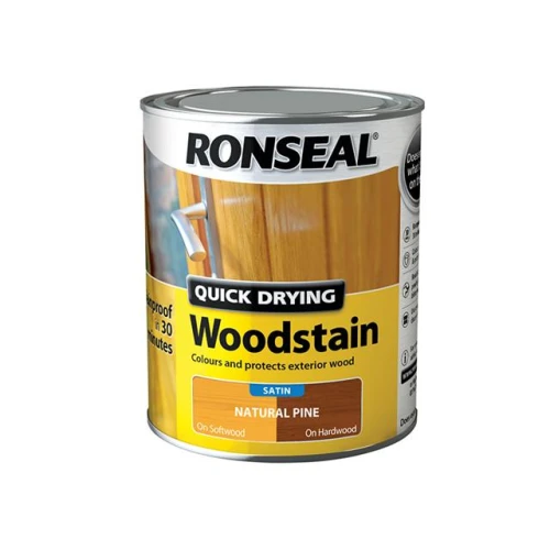Ronseal Woodstain Quick Dry Satin Natural Pine 750ml