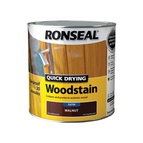 Ronseal Quick Drying WoodstainSatin Walnut 2.5 Litre