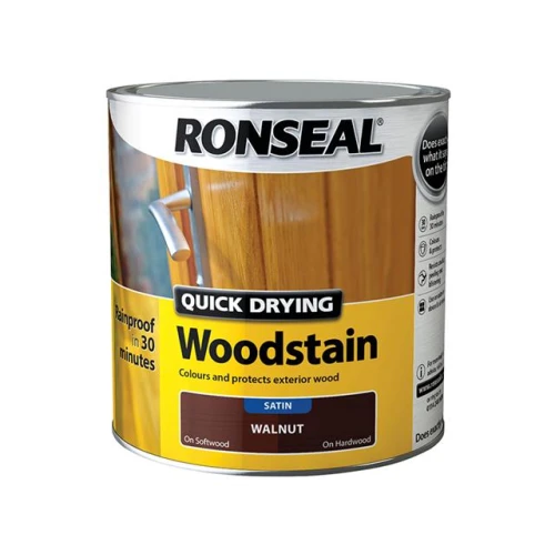 Ronseal Quick Drying Woodstain Satin Teak 750ml