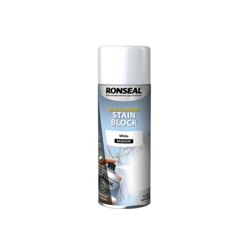Ronseal Quick Drying Stain Block Aerosol White 400ml