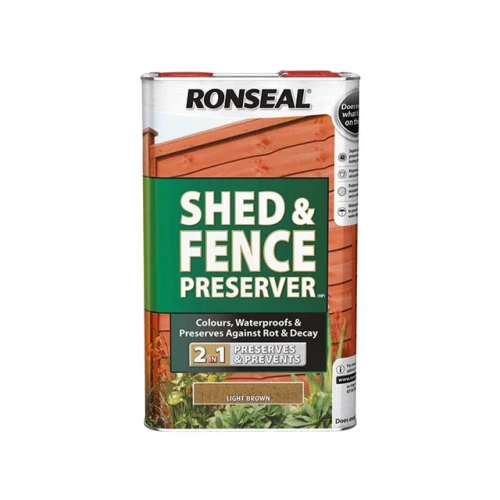 Ronseal Shed & Fence Preserver Black 5 Litre