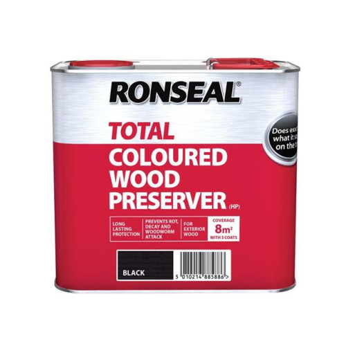 Ronseal Trade Total Wood Preserver Black 2.5 litre