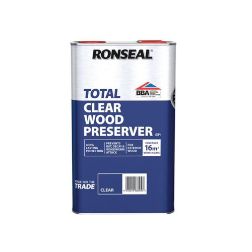 Ronseal Trade Total Wood Preserver Clear 5 litre