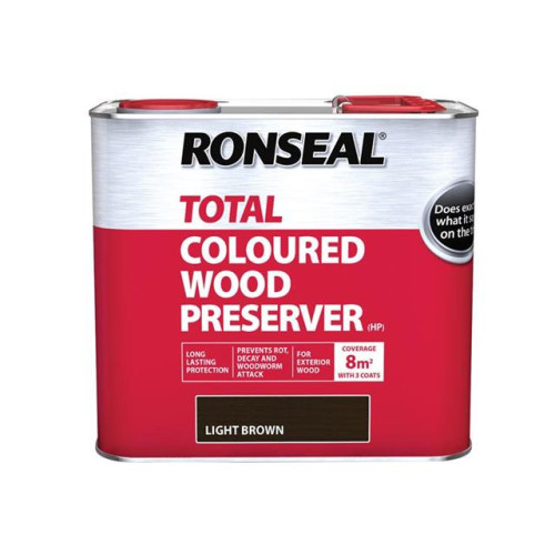 Ronseal Trade Total Wood Preserver Light Brown 2.5 litre