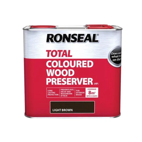 Ronseal Trade Total Wood Preserver Light Brown 2.5 litre