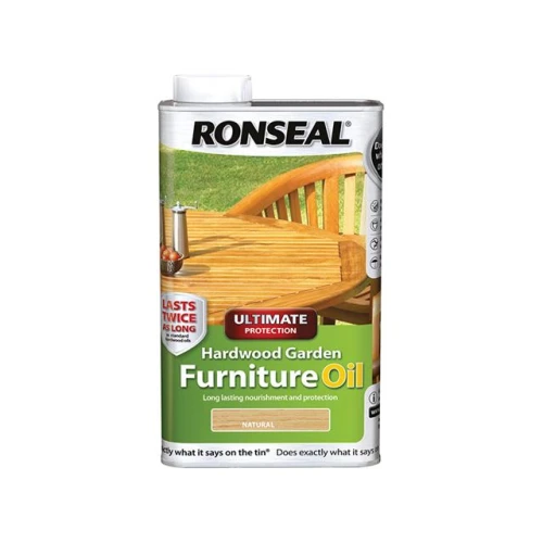 Ronseal Ultimate Protection Hardwood Garden Furniture Oil Clear 1 Litre