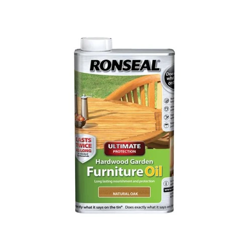 Ronseal Ultimate Protection Hardwood Garden Furniture Oil Natural Oak 1 Litre