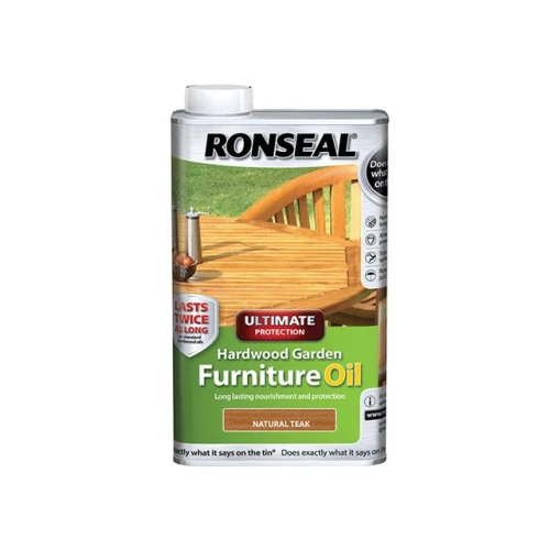 Ronseal Ultimate Protection Hardwood Garden Furniture Oil Natural Teak 1 Litre