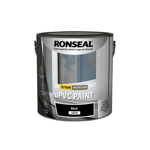 Ronseal uPVC Paint Black Satin 2.5 litre