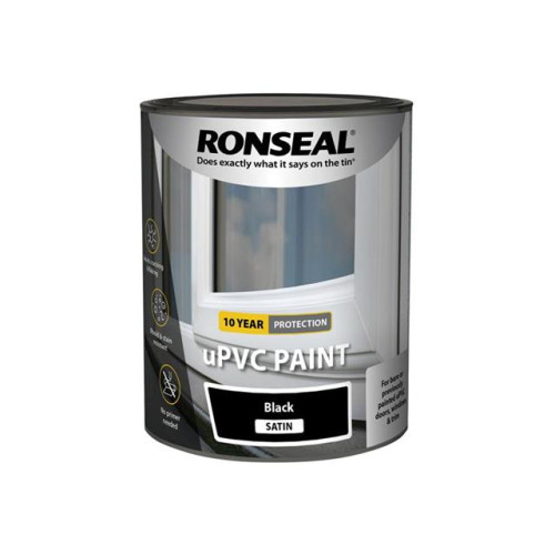 Ronseal uPVC Paint Black Satin 750ml