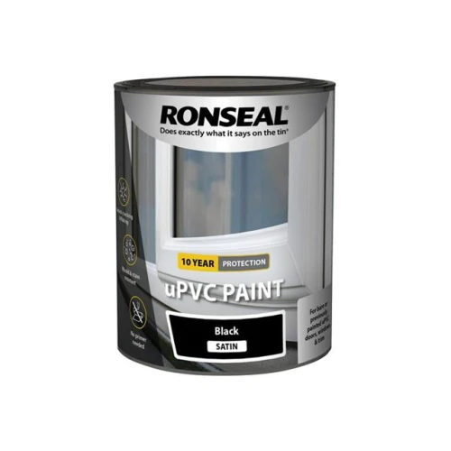 Ronseal uPVC Paint Black Satin 750ml