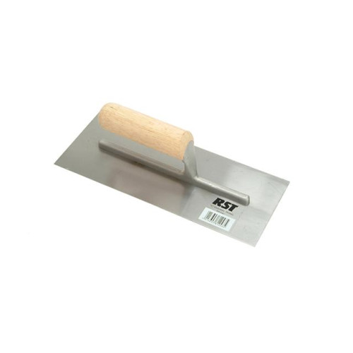 RST Plasterers Finishing Trowel Straight Wooden Handle 11in x 4.1/2in