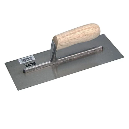 RST Plasterers Finishing Trowel Grade B Banana Wooden Handle 11in x 4.1/2in