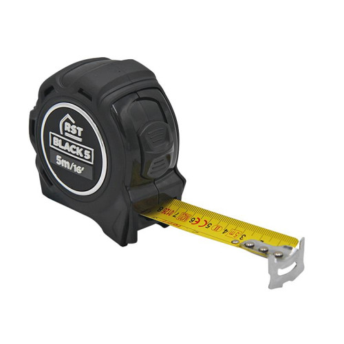 RST Black Tape Measure 5m/16ft (Width 25mm)