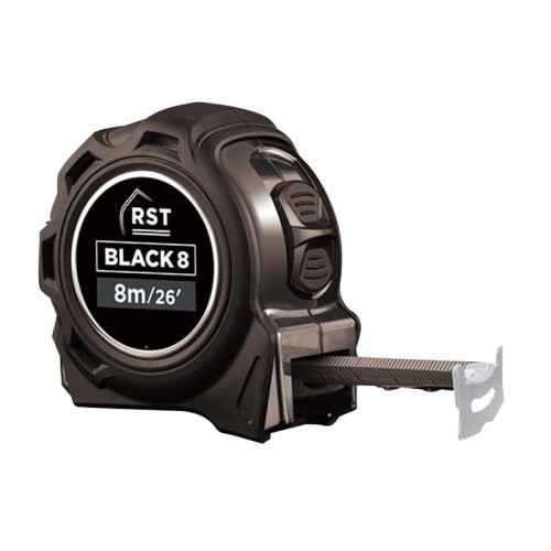 RST Black Tape Measure 8m/26ft (Width 25mm)