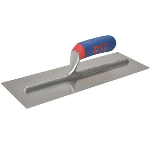 RST Plasterers Finishing Trowel Stainless Steel Softgrip Handle 16in x 4in