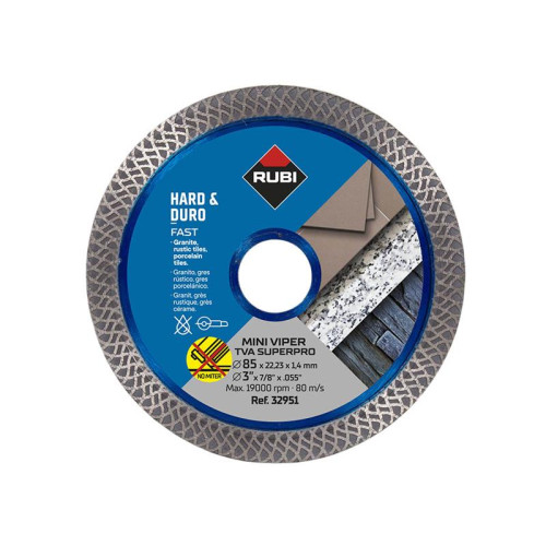 Rubi TVA 85 SUPERPRO Mini Turbo Viper Diamond Blade 85mm