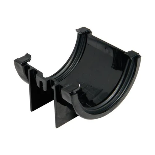 75mm Half Round Gutter Union Black