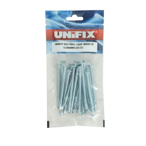 Self Drill Light Wood Fix 5.5X60mm (20)