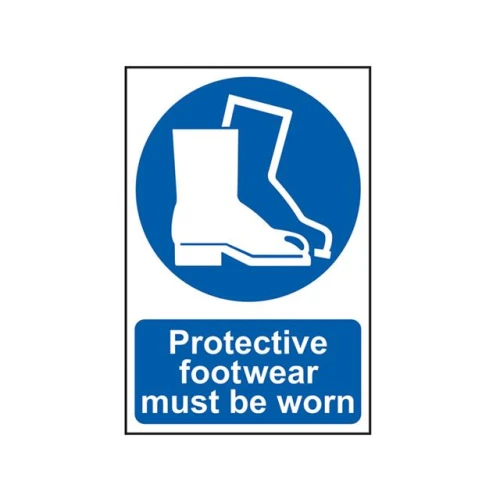 Scan Protective Footwear Must Be Worn - PVC 200 x 300mm