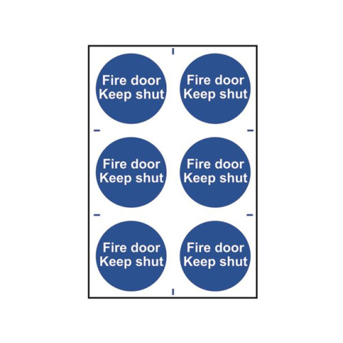 Scan Fire Door Keep Shut - PVC 200 x 300mm