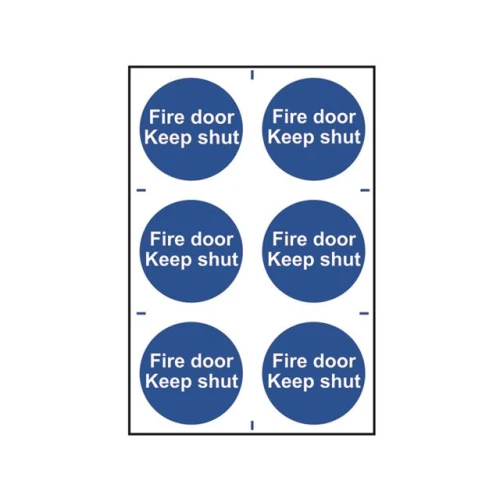 Scan Fire Door Keep Shut - PVC 200 x 300mm