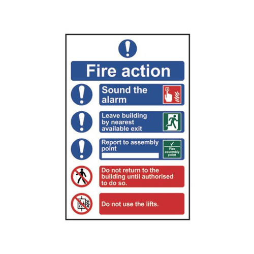 Scan Fire Action Procedure - PVC 200 x 300mm